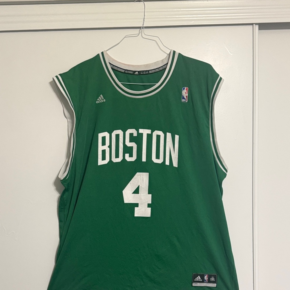 Thomas Adidas Green Boston Jersey with Number 4